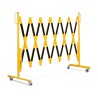 Barrière extensible mobile en acier sur roulettes