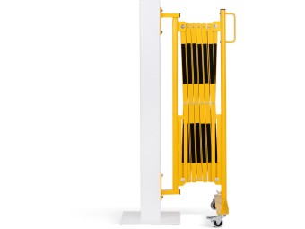 Barrière extensible en acier avec fixation murale