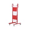 Barrière extensible mobile en acier sur roulettes