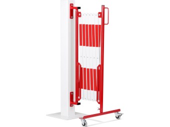 Barrière extensible en acier avec fixation murale