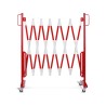 Barrière extensible mobile en acier sur roulettes