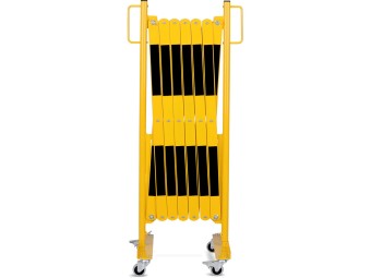 Barrière extensible mobile en acier sur roulettes