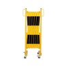 Barrière extensible mobile en acier sur roulettes