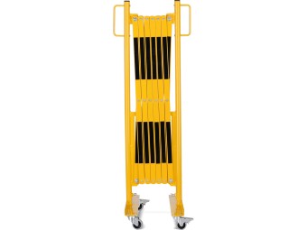 Barrière extensible mobile en acier sur roulettes