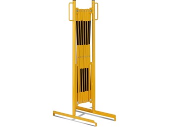 Barrière extensible en acier sur pied