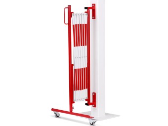 Barrière extensible en acier avec fixation murale