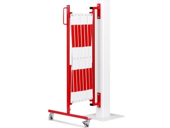 Barrière extensible en acier avec fixation murale
