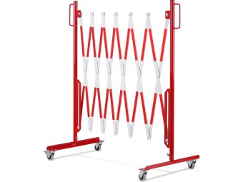 Barrière extensible mobile en acier sur roulettes