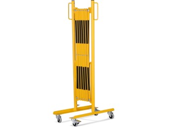 Barrière extensible mobile en acier sur roulettes