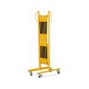 Barrière extensible mobile en acier sur roulettes