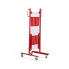 Barrière extensible mobile en acier sur roulettes
