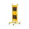 Barrière extensible mobile en acier sur roulettes
