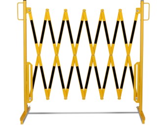 Barrière extensible en acier sur pied