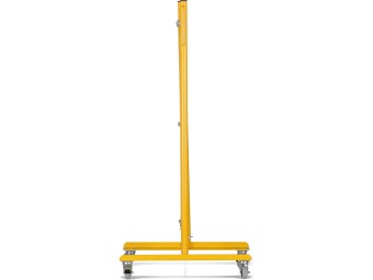 Barrière extensible mobile en acier sur roulettes