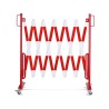 Barrière extensible mobile en acier sur roulettes