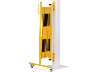 Barrière extensible en acier avec fixation murale