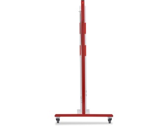 Barrière extensible en acier avec poteau sur platine fixe