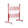Barrière extensible mobile en acier sur roulettes