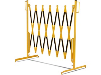 Barrière extensible en acier sur pied