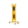 Barrière extensible mobile en acier sur roulettes
