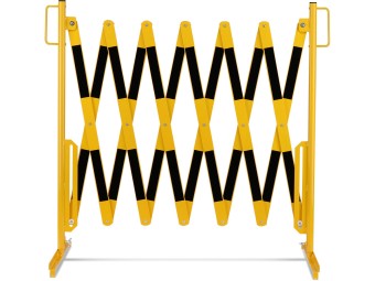 Barrière extensible en acier sur pied