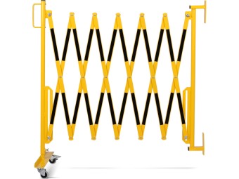 Barrière extensible en acier avec fixation murale