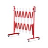 Barrière extensible mobile en acier sur roulettes