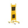 Barrière extensible mobile en acier sur roulettes