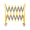 Barrière extensible mobile en acier sur roulettes