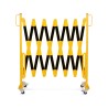 Barrière extensible mobile en acier sur roulettes