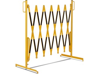 Barrière extensible en acier sur pied