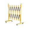 Barrière extensible mobile en acier sur roulettes