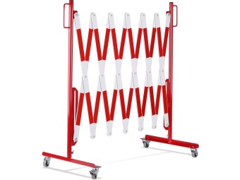 Barrière extensible mobile en acier sur roulettes
