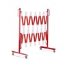 Barrière extensible mobile en acier sur roulettes