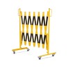 Barrière extensible mobile en acier sur roulettes