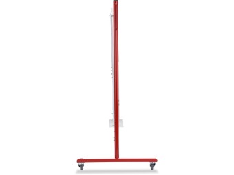 Barrière extensible en acier avec poteau sur platine fixe