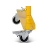 Barrière extensible en acier avec poteau sur platine fixe