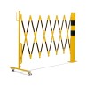 Barrière extensible en acier avec poteau sur platine fixe