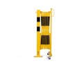 Barrière extensible en acier avec poteau sur platine fixe