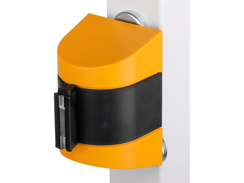 Enrouleur mural à sangle rétractable industriel - Fixation aimant