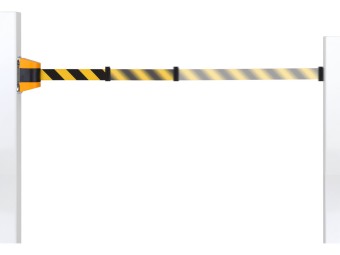 Enrouleur mural à sangle rétractable industriel - Fixation aimant