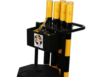 Chariot avec 6 poteaux, 25m de chaîne et 6 socles