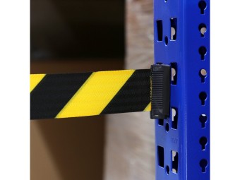 Enrouleur mural à sangle rétractable industriel - Fixation aimant