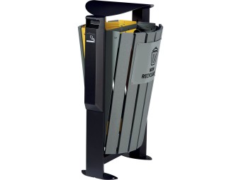 Poubelle double flux façade briques alimentaires 2 x 60L - Arkéa