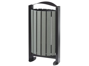 Corbeille de ville façade briques alimentaires 60L - Arkéa