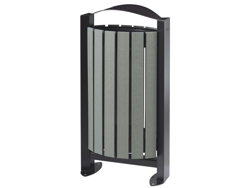 Corbeille de ville façade briques alimentaires 60L - Arkéa