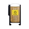 Poubelle double flux façade bois 2 x 60L - Arkéa