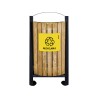 Poubelle double flux façade bois 2 x 60L - Arkéa