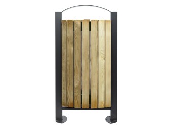 Corbeille de ville façade bois 60L - Arkéa