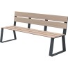 Banc public en HPL et pieds acier - Balade